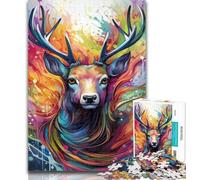 Puzzles Animal Reindeer Puzzles 1000 Pieces for Adults,Educational Games Home Decoration Deal As Gifts for The Whole Family 26x38cm
