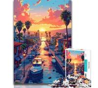 Puzzles Anime Landscape 1000 Piece Jigsaw Puzzles for Teenagers,Challenging Difficult with Fully Interlocking Randomly Shaped Pieces 26x38cm
