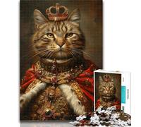Puzzles Aristocratic Cat 1000 Pieces Jigsaw Puzzles For Teens And Adults,Toys Educational Games Stress Relieving Great Gifts And Toys 50x75cm