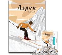 Puzzles Aspen Colorado Travel Puzzles 1000 Pieces for Adults,Educational Games Home Decoration Deal As Gifts for The Whole Family 75x50cm