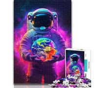 Puzzles Astronaut Holding The Earth 1000 Piece Jigsaw Puzzle for Adults And Teenagers,Family Game Birthday Gifts.Challenge High Difficulty 26x38cm