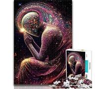 Puzzles Astronaut Sitting on The Moon Jigsaw Puzzles for Adults 1000 Pieces,for Educational Game Challenge Toy Artists Collection, Fine Art 26x38cm