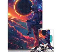 Puzzles Astronauts in The Stars Puzzles 1000 Pieces for Teenagers,Decompressing Intellectual Educational Toy Secret Santa Gifts 26x38cm