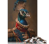 Puzzles Baroque Peacock General 500 Pieces Jigsaw Puzzle for Adults Wooden Jigsaw Suitable for Adults And over 18 Years Old Stress Relief Toys 500pcs (52x38cm)