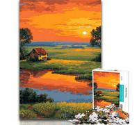 Puzzles Beautiful Sunrise Jigsaw Puzzles 1000 Pieces for Adults Teens,Toys Educational Games Stress Relieving Unique Home Decor And Gifts 26x38cm