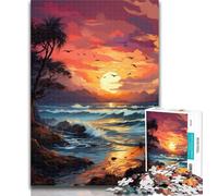 Puzzles Beautiful Sunset Scenery Jigsaw Puzzle 1000 Pieces for Adults,for Age 14+ Impossible Game Best Gift for Adults And Teenagers 50x75cm