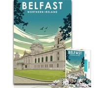 Puzzles Belfast Northern Ireland Puzzles 1000 Pieces for Teenagers,Decompressing Intellectual Educational Toy Secret Santa Gifts 75x50cm