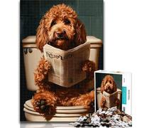 Puzzles Bernedoodle on The Toilet 1000 Piece Jigsaw Puzzles for Adults Gifts,is Ideal As A Gift for The Whole Family Suitable for And 14 50x75cm
