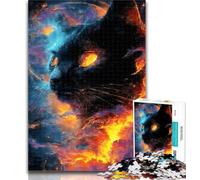 Puzzles Black Cat Nebula 1000 Piece Jigsaw Puzzle for Adults And Teenagers,Family Game Birthday Gifts.Challenge High Difficulty 50x75cm
