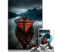 Puzzles Boat on The Lake Puzzles 1000 Pieces for Teenagers,Decompressing Intellectual Educational Toy Secret Santa Gifts (50x75cm)