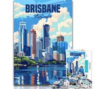 Puzzles Brisbane Australia Puzzles 1000 Pieces for Teenagers,Decompressing Intellectual Educational Toy Secret Santa Gifts 26x38cm