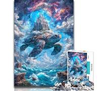 Puzzles Castle on The Turtle's Back 1000 Piece Jigsaw Puzzles for Teenagers,Challenging Difficult with Fully Interlocking Randomly Shaped Pieces 50x75cm