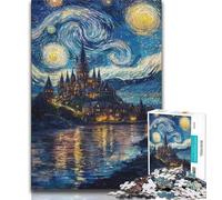 Puzzles Castle Under The Stars 1000 Piece Jigsaw Puzzle for Adults And Teenagers,Educational Game for Birthday, Chrismas for And Age 14 (26x38cm)