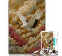 Puzzles Chinese Style Red-crowned Crane 1000 Piece Jigsaw Puzzles for Adults Gifts,is Ideal As A Gift for The Whole Family Suitable for And 14 (50x75cm)