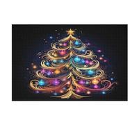 Puzzles Christmas Tree 1000 Pieces Jigsaw Puzzles For Adults Suitable For Adults And Children 12 And Up Wooden Puzzles Fun Puzzles Games （75×50cm）