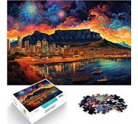 Puzzles Color South Africa Cape Town Art Jigsaw Puzzles For Adults 1000 Pieces Wooden Jigsaw Relax Puzzles Games-Brain Teaser Puzzle Family Games (50x75cm)