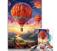Puzzles Colorful Art Hot Air Balloon 1000 Piece Jigsaw Puzzles for Teenagers,is Ideal As A Gift for The Whole Family Suitable for And 14 75x50cm
