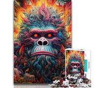 Puzzles Colorful Gorillas Jigsaws Puzzles 1000 Pieces for Adults Gifts,Toys Educational Games Stress Relieving Unique Home Decor And Gifts 26x38cm