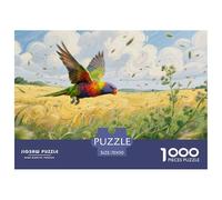 Puzzles Colorful Parrot 1000 Piece Challenge Game for Adults,Idyllic Summer Countryside Impossible Jigsaw Puzzles 1000 Pieces Educational Games for Adults Or Families 70x50cm/1000pcs