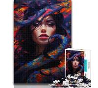 Puzzles Colorful Snake 1000 Piece Jigsaw Puzzles for Adults Gifts,is Ideal As A Gift for The Whole Family Suitable for And 14 26x38cm