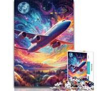 Puzzles Colour Art Airliner Jigsaw Puzzles 1000 Pieces for Adults Teens,Toys Educational Games Stress Relieving Unique Home Decor And Gifts 26x38cm