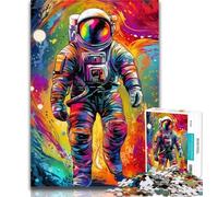 Puzzles Colourful Astronauts 1000 Piece Jigsaw Puzzles for Adults Gifts,is Ideal As A Gift for The Whole Family Suitable for And 14 26x38cm