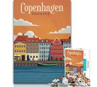 Puzzles Copenhagen Puzzles 1000 Pieces for Teenagers,Decompressing Intellectual Educational Toy Secret Santa Gifts 75x50cm