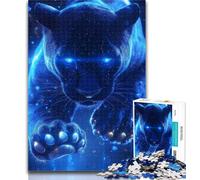 Puzzles Cosmic Black Panther 1000 Pieces Jigsaw Puzzles for Adults And Teens,Learning Educational Toys Family Games Enhance Love between Couples 26x38cm