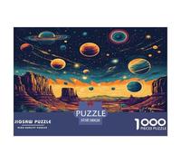 Puzzles Cosmic Planets 1000 Piece Challenge Game for Adults,Starry Desert Impossible Jigsaw Puzzles 1000 Pieces Educational Games for Adults Or Families 38x26cm/1000pcs