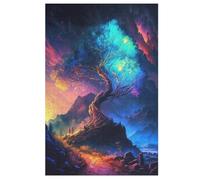 Puzzles Cosmic Tree of Life 1000 Pieces Jigsaw Puzzles For Adults Suitable For Adults And Children 12 And Up Wooden Puzzles Fun Puzzles Games （78×53cm）
