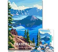 Puzzles Crater Lake National Park Puzzles 1000 Pieces for Adults,Educational Games Home Decoration Deal As Gifts for The Whole Family 75x50cm