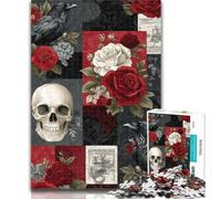 Puzzles Crow Skeleton Puzzles for Teenagers 1000 Pieces,Decompressing Intellectual Educational Toy Great Gifts And Toys 26x38cm