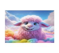 Puzzles Cute Sheep 1000 Pieces Jigsaw Puzzles For Adults Suitable For Adults And Children 12 And Up Wooden Puzzles Fun Puzzles Games （75×50cm）