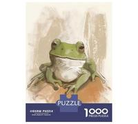 Puzzles De 1000 Pièces Cute Frog - Pond Pause Neutral Woodland Nursery Puzzle Anti-stress, Décoration Murale, Cadeaux Uniques Pour Anniversaire Et Noël 70x50cm/1000pcs
