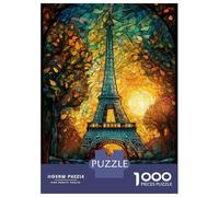 Puzzles De 1000 Pièces Eiffel Tower Abstract 1 Puzzle Adulte Jeu Manuel Une Œuvre D'art Cadeaux Uniques Pour Anniversaire Et Noël 38x26cm/1000pcs