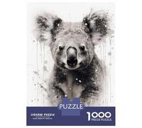Puzzles De 1000 Pièces Koala Beauty Black Ink Puzzle Anti-stress, Décoration Murale, Cadeaux Uniques Pour Anniversaire Et Noël 70x50cm/1000pcs