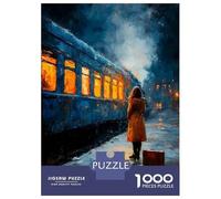 Puzzles De 1000 Pièces Last Train - A Pause Before The Goodbye Puzzle Adulte Jeu Manuel Une Œuvre D'art Cadeaux Uniques Pour Anniversaire Et Noël 70x50cm/1000pcs