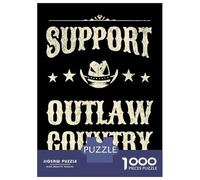 Puzzles De 1000 Pièces Outlaw Country Music Puzzle Anti-stress, Décoration Murale, Cadeaux Uniques Pour Anniversaire Et Noël 52x38cm/1000pcs