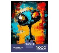 Puzzles De 1000 Pièces Pour Adolescents Abstract Alien Contemporary Expressionist Portrait Puzzle Adulte Jeu Manuel Amusant Et Humoristique Cadeau Anti-stress 70x50cm/1000pcs