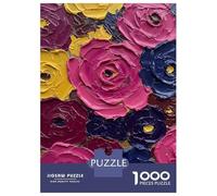 Puzzles De 1000 Pièces Pour Adolescents Abstract Floral Painting Puzzles Pour Adolescents, Jouets Anti-stress, Cadeaux Pour Femmes, Cadeaux Anti-stress 52x38cm/1000pcs