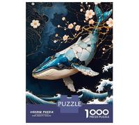 Puzzles De 1000 Pièces Pour Adolescents Blue Whale Kintsugi Art Puzzles Pour Adolescents, Jouets Anti-stress, Cadeaux Pour Femmes, Cadeaux Anti-stress 38x26cm/1000pcs