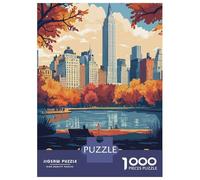 Puzzles De 1000 Pièces Pour Adolescents Central Park NYC Skyline Puzzle Jeux Relaxants Décoration Murale Cadeaux Pour Les Amis Et La Famille 38x26cm/1000pcs