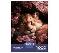 Puzzles De 1000 Pièces Pour Adolescents Cute Lion Cub Sleeping Puzzle Jeux Relaxants Une Œuvre D'art Cadeaux D'anniversaire Uniques 70x50cm/1000pcs