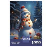 Puzzles De 1000 Pièces Pour Adolescents Cute Snowman Christmas Puzzle Jeux Relaxants Une Œuvre D'art Cadeaux D'anniversaire Uniques 70x50cm/1000pcs