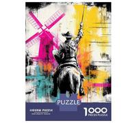 Puzzles De 1000 Pièces Pour Adolescents Don Quixote Street Art Puzzles Pour Adolescents, Jouets Anti-stress, Cadeaux Pour Femmes, Cadeaux Anti-stress 52x38cm/1000pcs