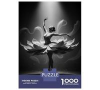Puzzles De 1000 Pièces Pour Adolescents Elegant Ballerina in Floral Tutu Puzzle Jeux Relaxants Une Œuvre D'art Cadeaux D'anniversaire Uniques 52x38cm/1000pcs