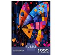 Puzzles De 1000 Pièces Pour Adolescents Expressionist Geometry Butterfly Puzzles Pour Adultes Jeux Amusants Décoration Parfaite Pour Un Anniversaire, Noël 38x26cm/1000pcs
