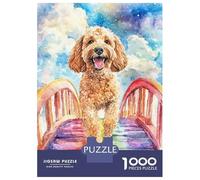 Puzzles De 1000 Pièces Pour Adolescents Labradoodle Rainbow Bridge Puzzle Jeux Relaxants Une Œuvre D'art Cadeaux D'anniversaire Uniques 52x38cm/1000pcs