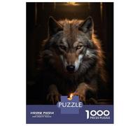 Puzzles De 1000 Pièces Pour Adolescents Moody Wolf Magical Candle Puzzle Adulte Jeu Manuel Amusant Et Humoristique Cadeau Anti-stress 70x50cm/1000pcs