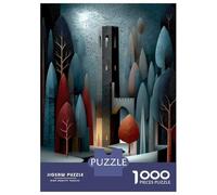Puzzles De 1000 Pièces Pour Adolescents Moonlit Fortress by The Serene Stream Puzzle Jeux Relaxants Une Œuvre D'art Cadeaux D'anniversaire Uniques 52x38cm/1000pcs